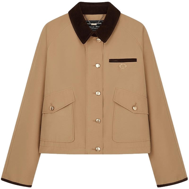 【赵露思同款|焦点巴恩】TeenieWeenie小熊女春季翻领短外套夹克