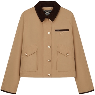 【赵露思同款|焦点巴恩】TeenieWeenie小熊女25秋翻领短外套夹克