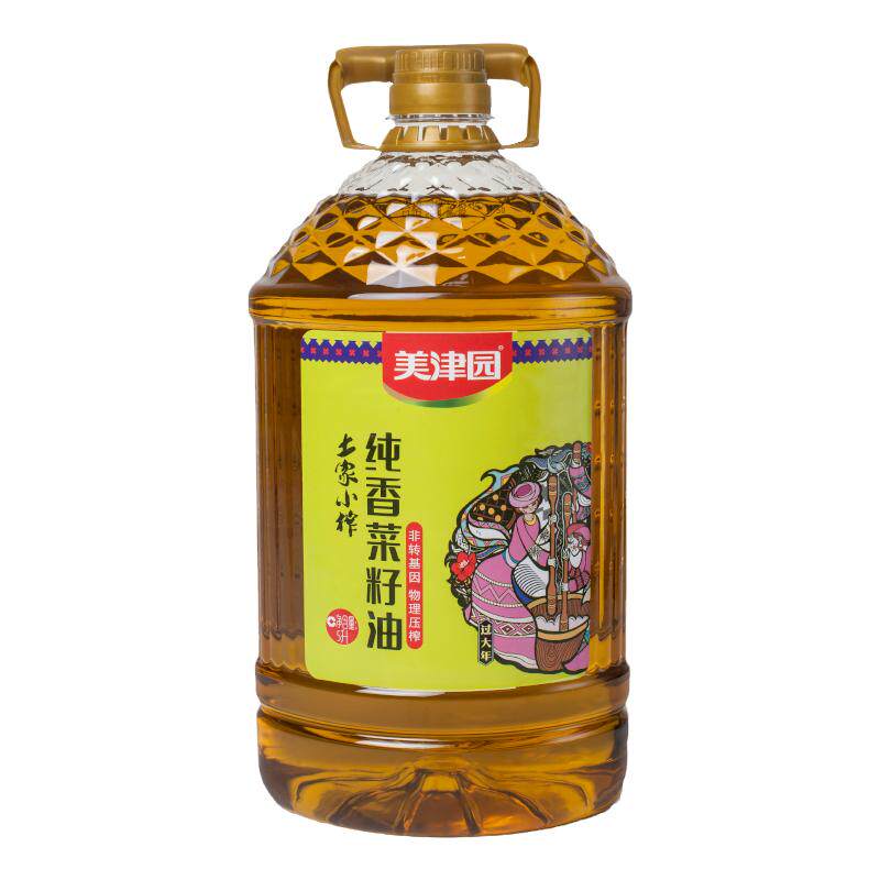 美津园 土家小榨非转基因纯香菜籽油食用油5L家用健康营养食用油
