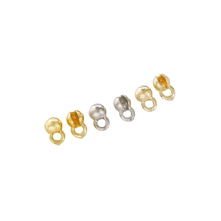 14K包金保色定位珠包扣线结收尾花苞扣diy手链项链连接扣饰品配件