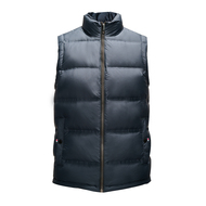 立领羽绒马甲鸭绒休闲舒适防跑绒