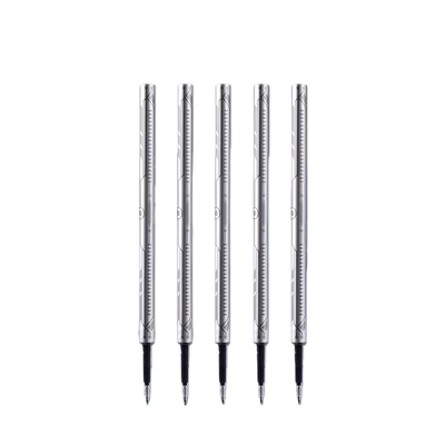 得力六边形战士按动中性笔替芯双珠st头笔芯速干刷题笔替芯黑0.5