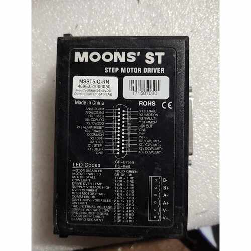 议价MOONS鸣志步进电机驱动器MSST5QRN输入电压2维修