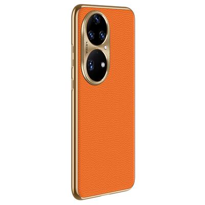 适用华为P60真皮奢华手机壳全包