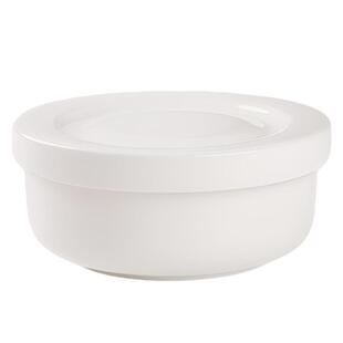 依山石坊一级骨瓷保鲜碗蒸蛋碗家用带盖蒸碗食品级釉下彩陶瓷餐具