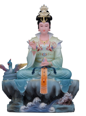 石材保平安中式客厅女娲娘娘神像