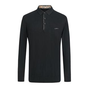 红豆男装桑蚕丝针织衫2026春季翻领polo衫青中年薄毛衣