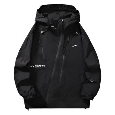 贵人鸟斜拉链冲锋外套情侣款秋冬