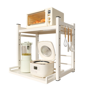 厨房微波炉置物架多功能放电饭煲烤箱专用台面电器抽拉式收纳架子