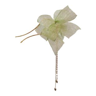 绿色布艺发簪头饰蝴蝶结流苏发钗丝带簪子古典舞蹈生