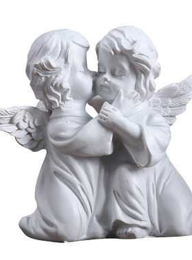 北欧风创意桌面白色天使少女摆件