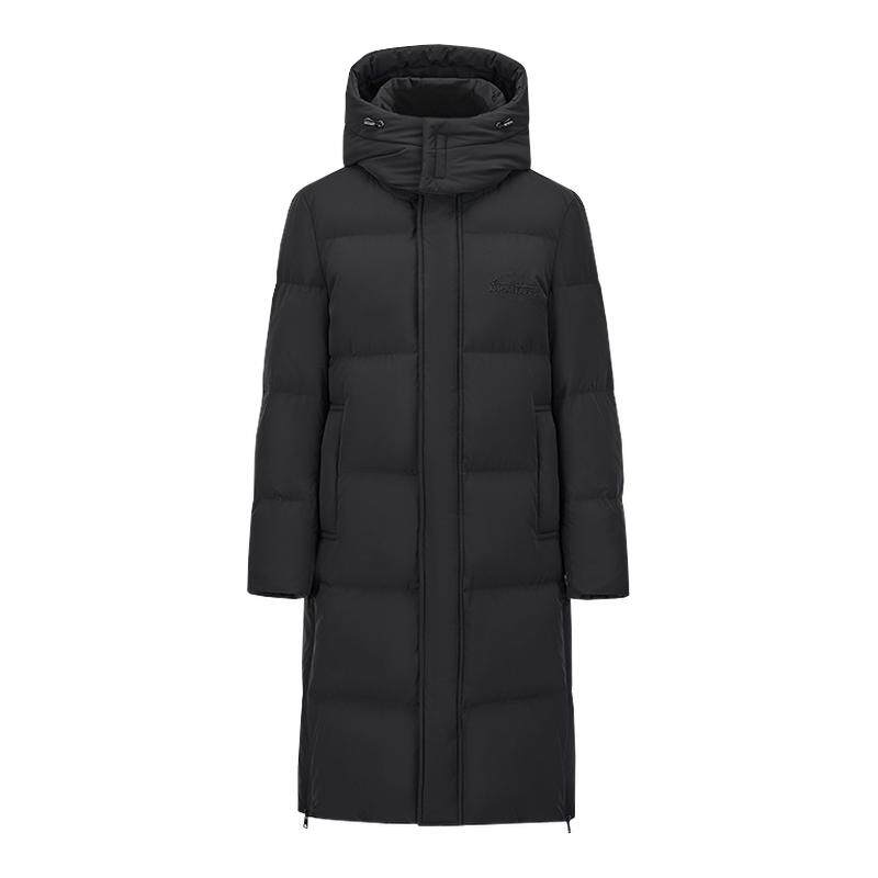 雪中飞可脱卸帽情侣长款羽绒服厚