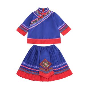 儿童拉祜族服56个民族运动会班服装男童拉祜族景颇族表演傈僳族服