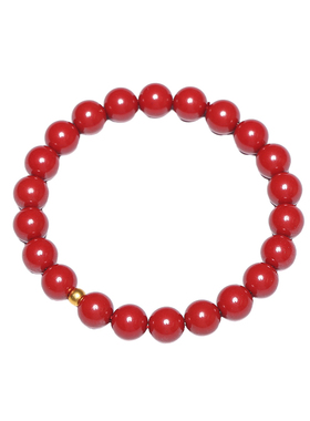 普陀山朱砂999黄金珠手串