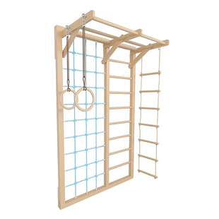 儿童多功能实木攀爬架家用室内感统训练器材幼儿园云梯抓手攀岩墙
