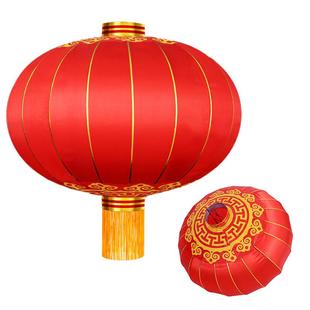 大红灯笼定制新年节日国庆印字铁口植绒宫灯户外防水防晒灯笼挂饰