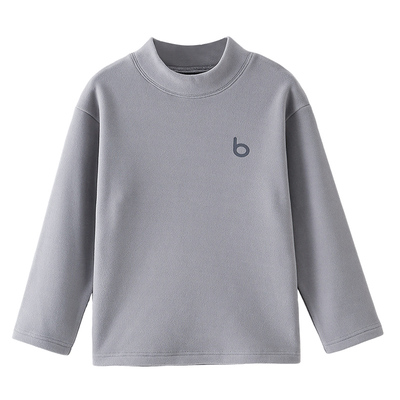 男童德绒打底衫2025秋冬新款儿童男孩加绒保暖内搭长袖T恤上衣