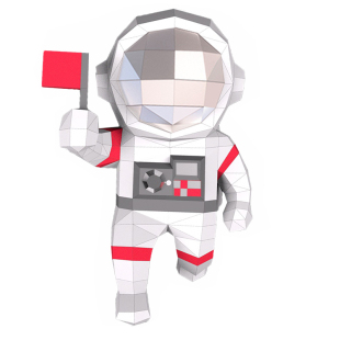 儿童房墙面装饰立体太空人星球北欧风纸模DIY 宇航员创意墙壁挂件