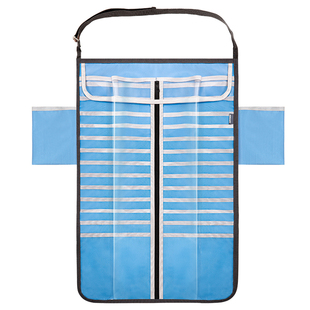 金得利挂书袋透明加厚大容量牛津布中学生桌边书挂袋拉链门书架教室书桌课桌侧挂书包文具书本收纳袋防尘防水