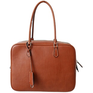 Bounded马鞍皮羽毛包大容量通勤公文包蜡线Plume单肩手提枕头包