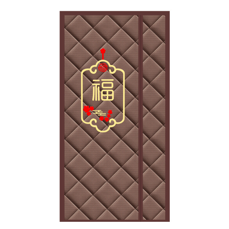 侧开棉门帘免打孔防寒保暖隔音