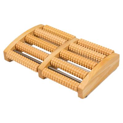 全实木脚底滚轮式足部穴位按摩器