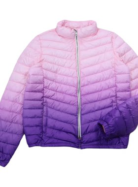 女装冬季轻薄棉服女渐变时尚立领保暖棉衣外套宽松休闲百搭棉袄