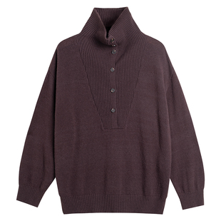 322WORKHOUSE全羊毛高领长袖针织衫上衣女士2025新款秋冬毛衣B853