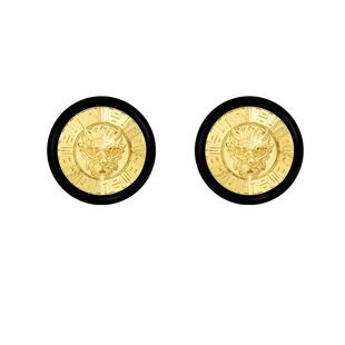 摩邦珠宝龙图-圆盘龙头金色/银色耳环小众气质轻奢新款节日礼物