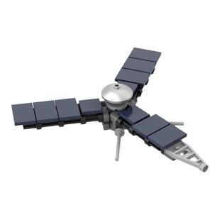 美国NASA太空探测器朱诺号模型摆件颗粒拼装积木MOC益智儿童玩具