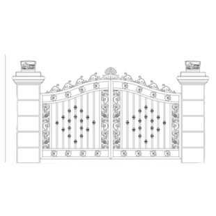 铁艺进户门铸铁庭院大门别墅院门农村小区铁门单开双开推拉移门