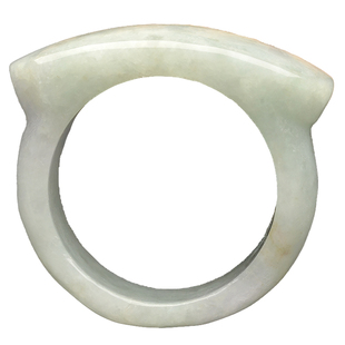 屯贝翡翠缅甸天然翡翠扳指男款玉石指环浅绿色大母指戒指女款老种