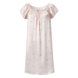 丝界2026新款100%桑蚕丝家居服特色趣味全真丝睡裙女春季居家睡衣