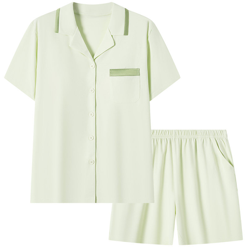 舒雅女士自带胸垫睡衣家居服套装