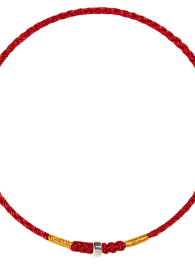 普陀山碎银红绳手链招财转运