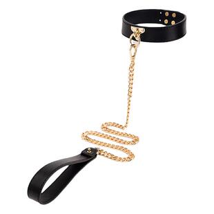 姆狗项圈脖链男朋友颈带女生m项链皮质人用项圈刻字牵引绳狗链子