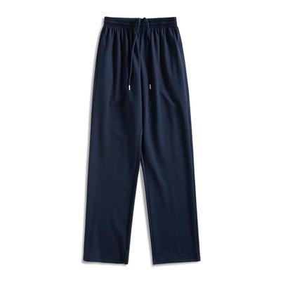 加绒校服裤子男女纯色直筒运动裤