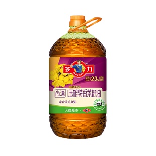 多力尚选压榨特香菜籽油6.08L非转基因食用油物理压榨充氮锁鲜
