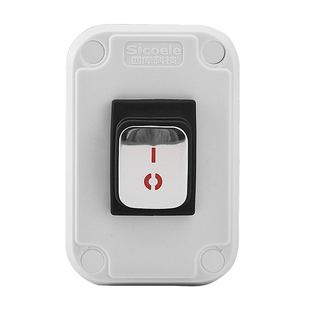 明装户外防水开关室外1开2开双头IP55防雨船型大功率电源按钮30A