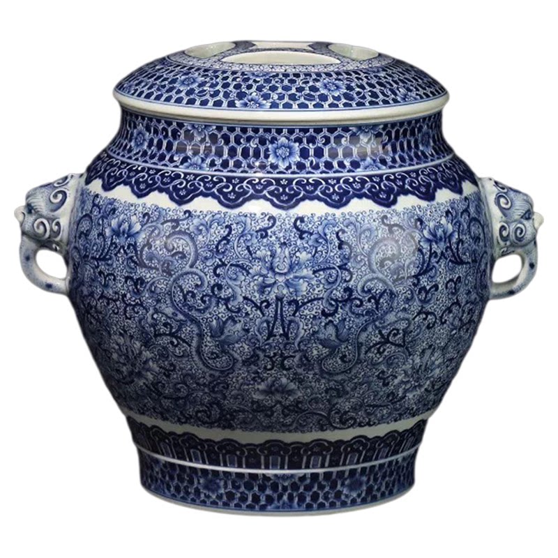 贵和祥精品青花缠枝茶坛茶叶包装