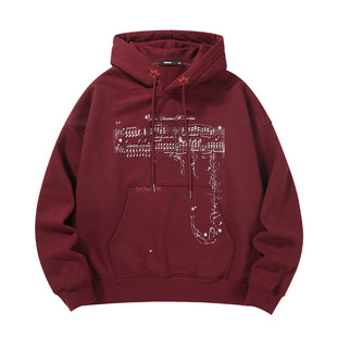 GENANX闪电潮牌陈奕恒同款蝙蝠短款连帽卫衣学生秋冬新品加绒情侣