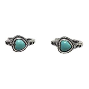 天然绿松石耳饰s925纯银镶嵌蓝松石耳钉小众轻奢高级感精致男女款