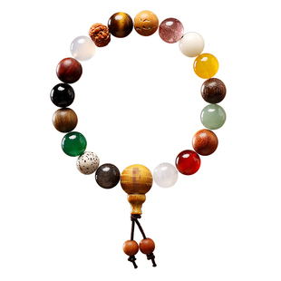 杭州灵隐正品十八籽菩提手串18子白玉菩提多宝手串佛珠盘玩手链男