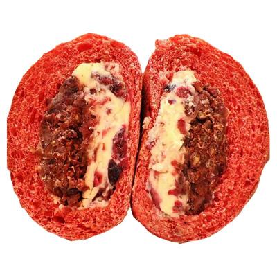 全麦欧包夹心手作奶酪肉松早餐