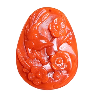 天然南红玛瑙吊坠满色满肉精雕项链挂坠男女挂件款饰品生日礼物