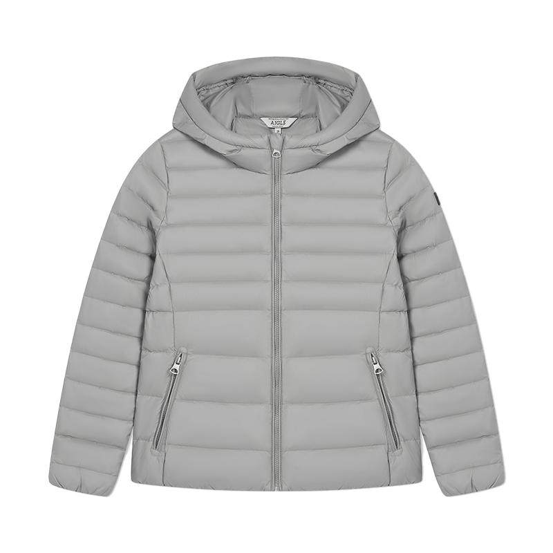 AIGLE艾高羽绒服女士WR防寒服户外保暖轻量白鹅绒短款外套秋冬款