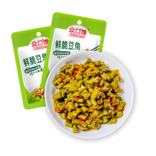 众口馋鲜脆豆角30g便携随身装下饭爽脆腌制泡菜三餐搭配酸豆角