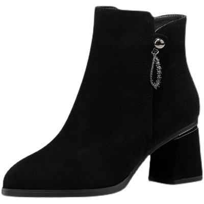 高品质-磨损短靴女黑色