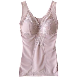 塑身上衣文胸一体加绒束身背心女收腹冬季保暖加厚紧身冬季无钢圈