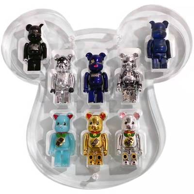 Bearbrick100%透明展示板防尘盒